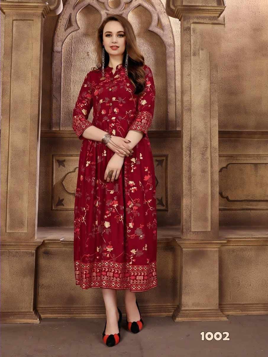 Fabfirki Kitty Party Vol-1 Plain Print Wholesale Kurta Fabfirki Kitty Party Vol-1 Plain Print Wholesale Kurta